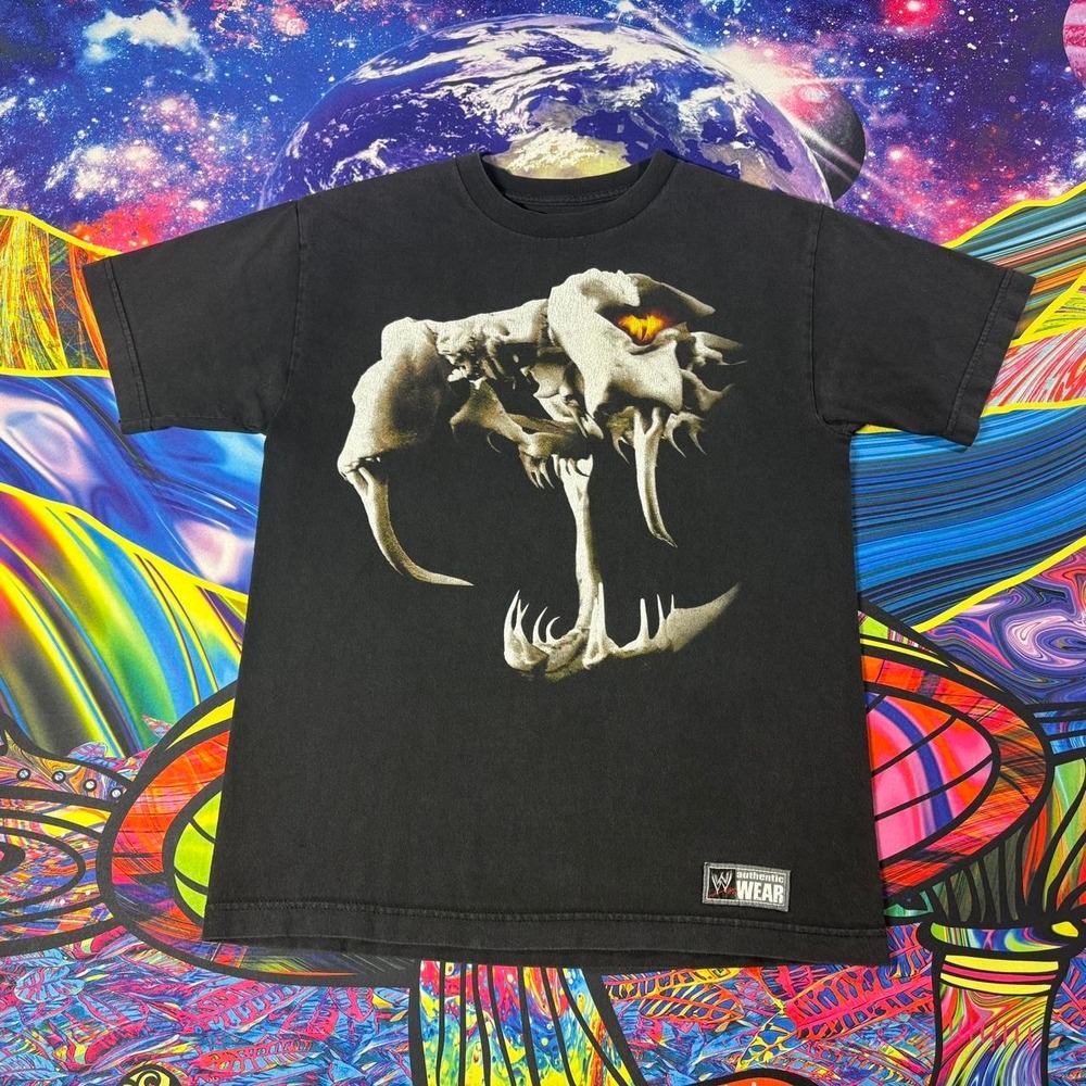 Vintage WWE Randy Orton RKO T-Shirt Mens Medium Black 2011 Viper Snake Skull